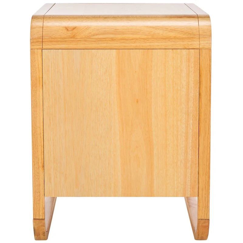 Table de chevet 1 tiroir en rotin noir et naturel, cadre en bois d'hévéa, 1 personne