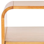 Table de chevet 1 tiroir en rotin noir et naturel, cadre en bois d'hévéa, 1 personne