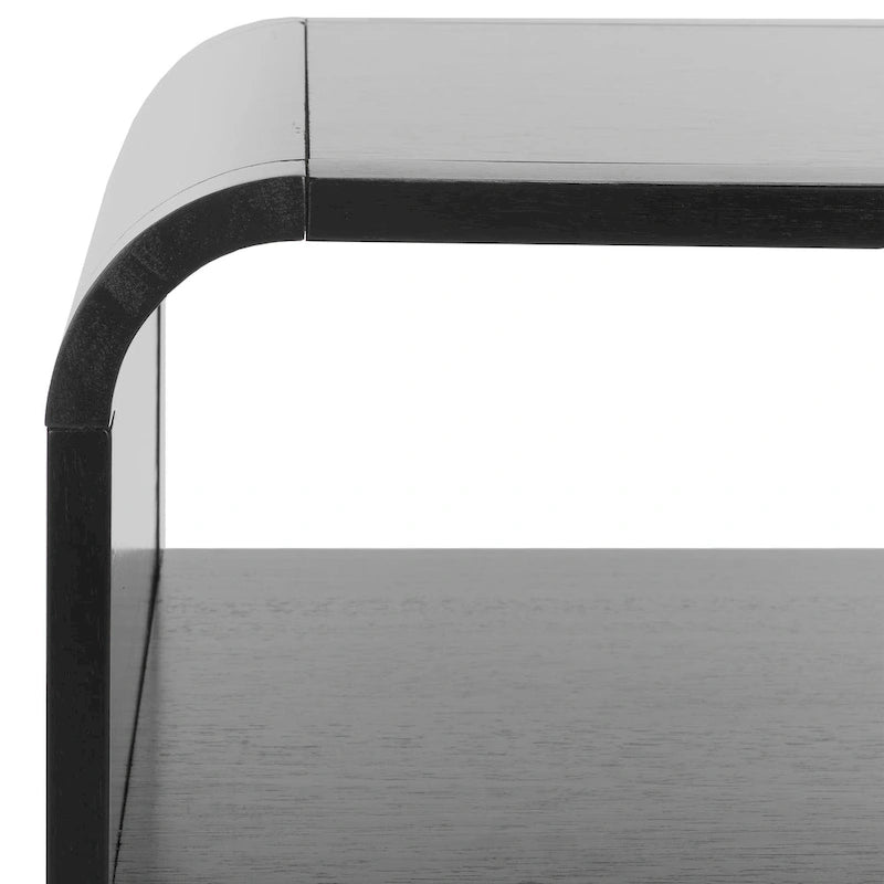 Table de chevet 1 tiroir en rotin noir et naturel, cadre en bois d'hévéa, 1 personne