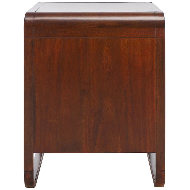 Table de chevet 1 tiroir en rotin noir et naturel, cadre en bois d'hévéa, 1 personne