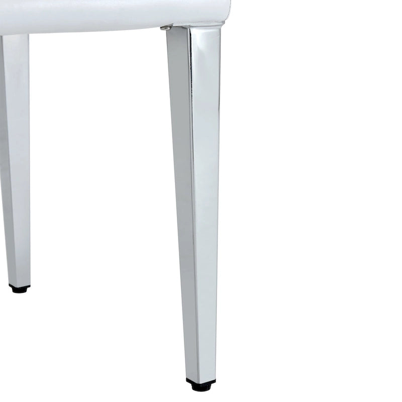 Chaise de salle à manger sans accoudoirs, noir/doré, une place, pieds en métal