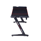 Bureau gaming moderne noir, une place, avec lumières LED et ports USB