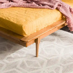 Lit plateforme à broches en bois massif Noyer / Caramel / Blanc / Noir / Chêne clair, Jumeau / Queen / King, pour 1 à 2 personnes