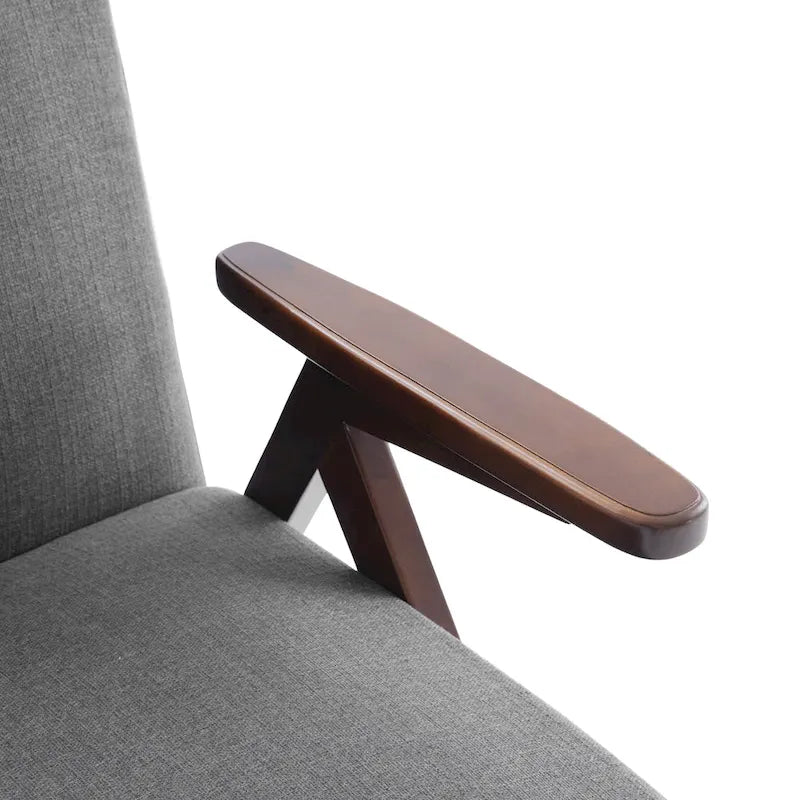 Fauteuil d'appoint rembourré bleu/blanc/gris de style Mid-Century, lot de 2