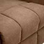 Fauteuil inclinable massant et releveur électrique – Tissu / Similicuir, Gris / Marron, 1 place