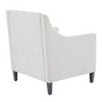 Fauteuil d'appoint capitonné bleu / sarcelle foncé / beige avec oreiller, une place
