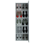 Armoire double porte noire / blanche / grise avec 2 tiroirs et tringle à vêtements, 1 personne