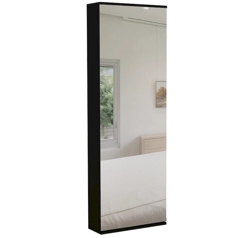 Armoire double porte noire / blanche / grise avec 2 tiroirs et tringle à vêtements, 1 personne
