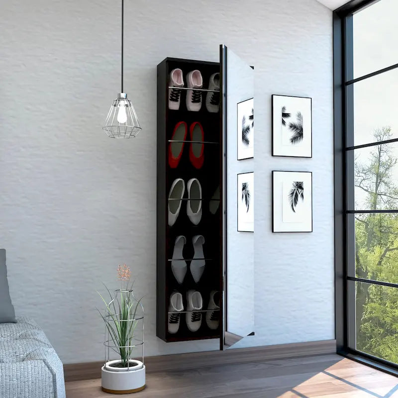 Armoire double porte noire / blanche / grise avec 2 tiroirs et tringle à vêtements, 1 personne