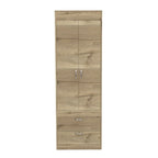 Armoire double porte noire / blanche / grise avec 2 tiroirs et tringle à vêtements, 1 personne
