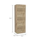Armoire double porte noire / blanche / grise avec 2 tiroirs et tringle à vêtements, 1 personne