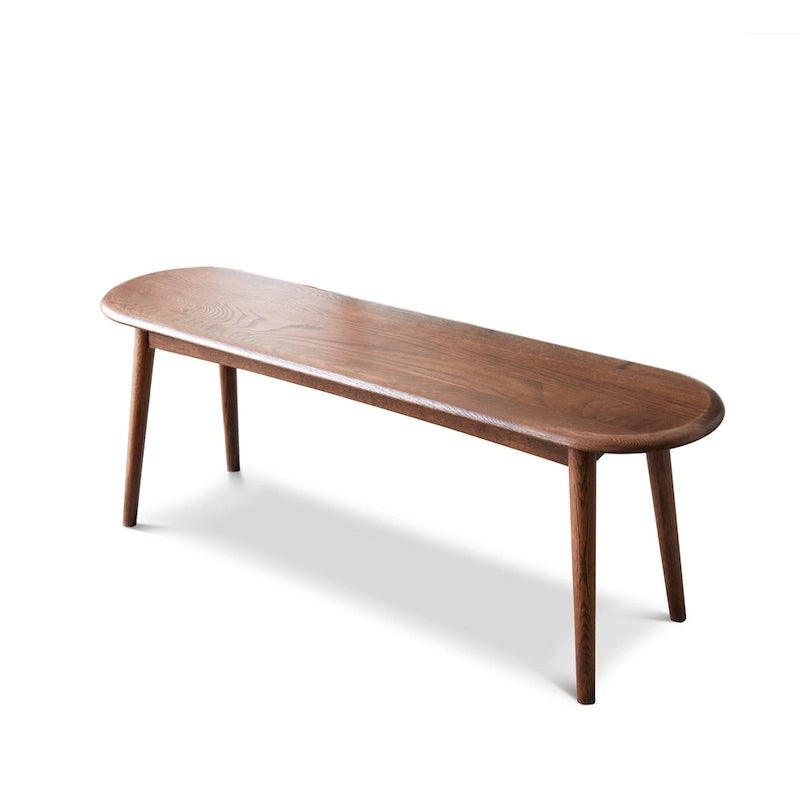 Banc d'entrée en chêne massif marron – 1 personne