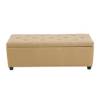 Sable/Marron clair · Gris · Gris foncé | Banc de rangement capitonné avec couvercle relevable | Siège simple