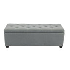 Sable/Marron clair · Gris · Gris foncé | Banc de rangement capitonné avec couvercle relevable | Siège simple