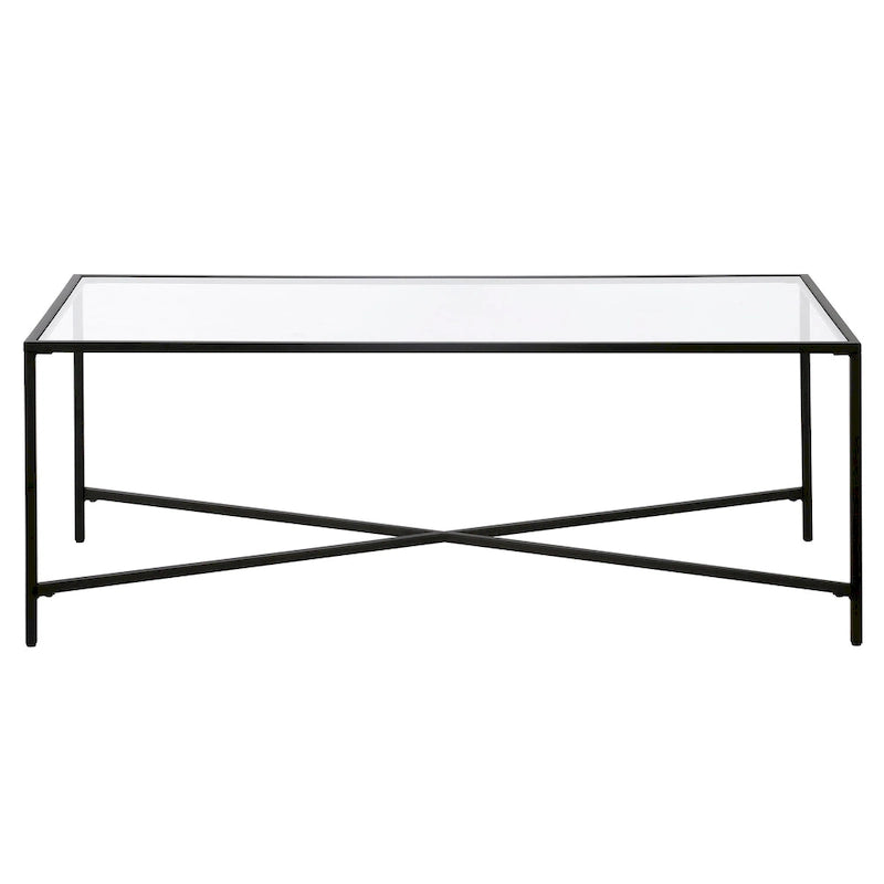 Table basse géométrique, Bronze noirci / Laiton / Canon de fusil / Argent, Plateau en verre ou en métal