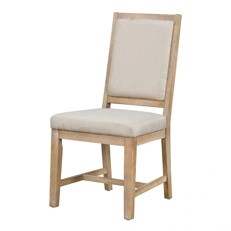 Ensemble de salle à manger 5 pièces extensible rond de style ferme, avec table en bois naturel et finition noire, 6 places