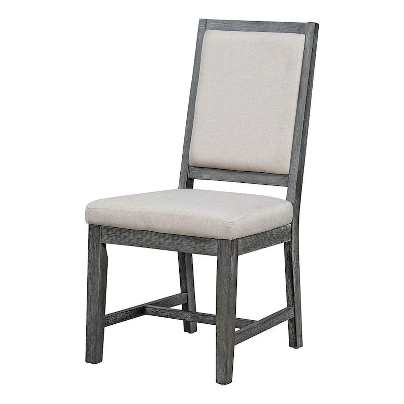 Ensemble de salle à manger 5 pièces extensible rond de style ferme, avec table en bois naturel et finition noire, 6 places