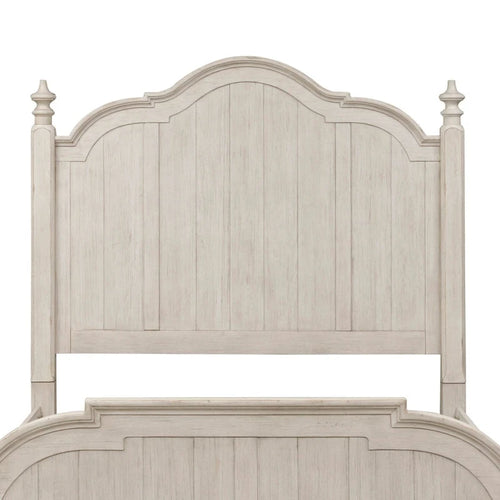 Tête de lit King size en bois de ferme antique blanc et châtaignier (1 personne)