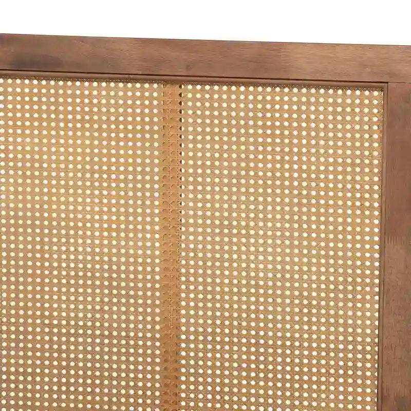 Lit à baldaquin moderne noyer marron – Grand lit/Très grand lit, 1–2 personnes