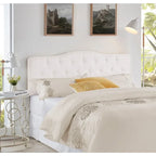 Tête de lit capitonnée en tissu, réglable en hauteur, pour 1 à 2 personnes – Blanc/Gris/Noir/Expresso/Crème