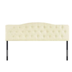 Tête de lit capitonnée en tissu, réglable en hauteur, pour 1 à 2 personnes – Blanc/Gris/Noir/Expresso/Crème