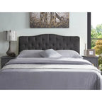 Tête de lit capitonnée en tissu, réglable en hauteur, pour 1 à 2 personnes – Blanc/Gris/Noir/Expresso/Crème