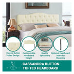 Tête de lit capitonnée en tissu, réglable en hauteur, pour 1 à 2 personnes – Blanc/Gris/Noir/Expresso/Crème