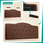 Tête de lit capitonnée en tissu, réglable en hauteur, pour 1 à 2 personnes – Blanc/Gris/Noir/Expresso/Crème