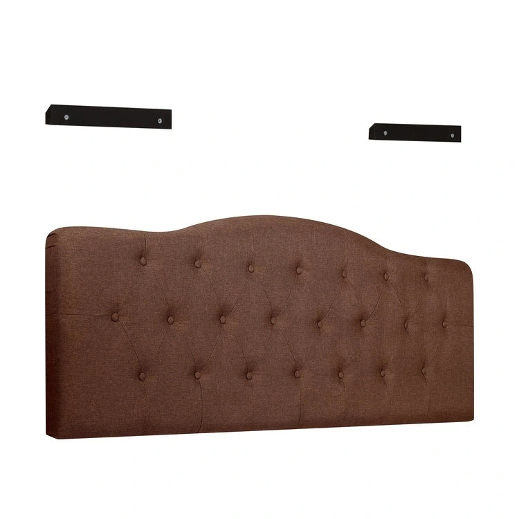 Tête de lit capitonnée en tissu, réglable en hauteur, pour 1 à 2 personnes – Blanc/Gris/Noir/Expresso/Crème