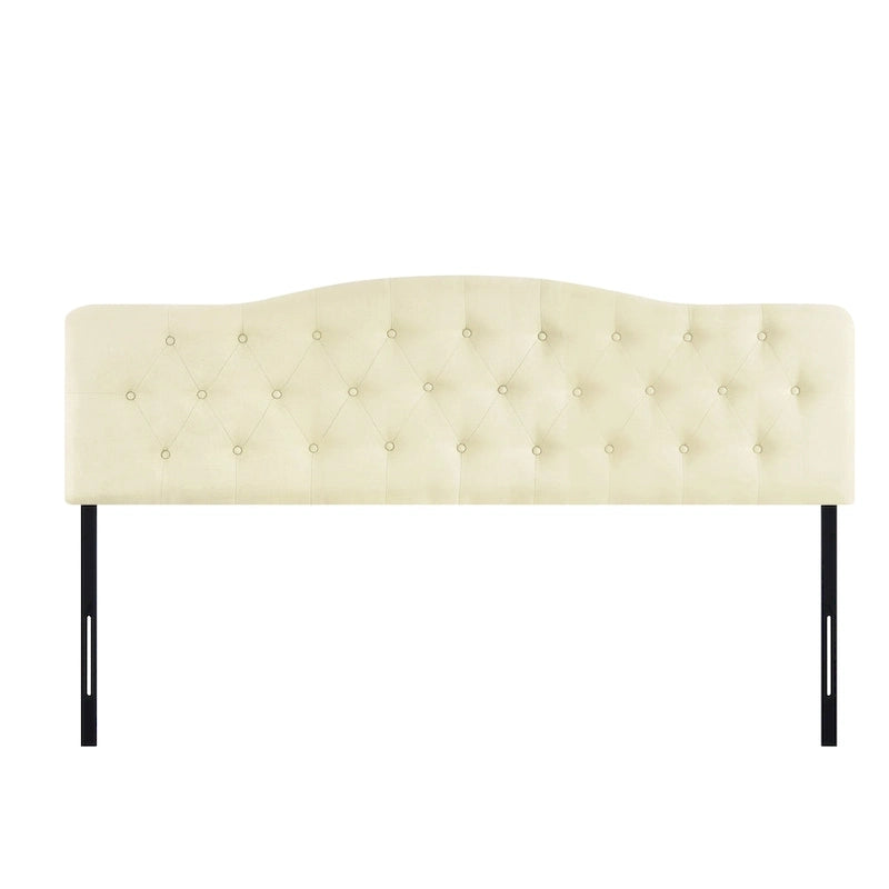 Tête de lit capitonnée en tissu, réglable en hauteur, pour 1 à 2 personnes – Blanc/Gris/Noir/Expresso/Crème