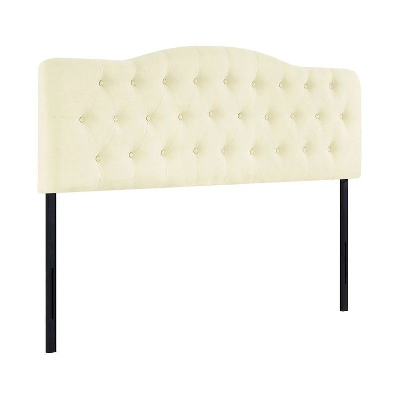 Tête de lit capitonnée en tissu, réglable en hauteur, pour 1 à 2 personnes – Blanc/Gris/Noir/Expresso/Crème