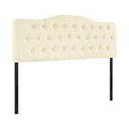 Tête de lit capitonnée en tissu, réglable en hauteur, pour 1 à 2 personnes – Blanc/Gris/Noir/Expresso/Crème