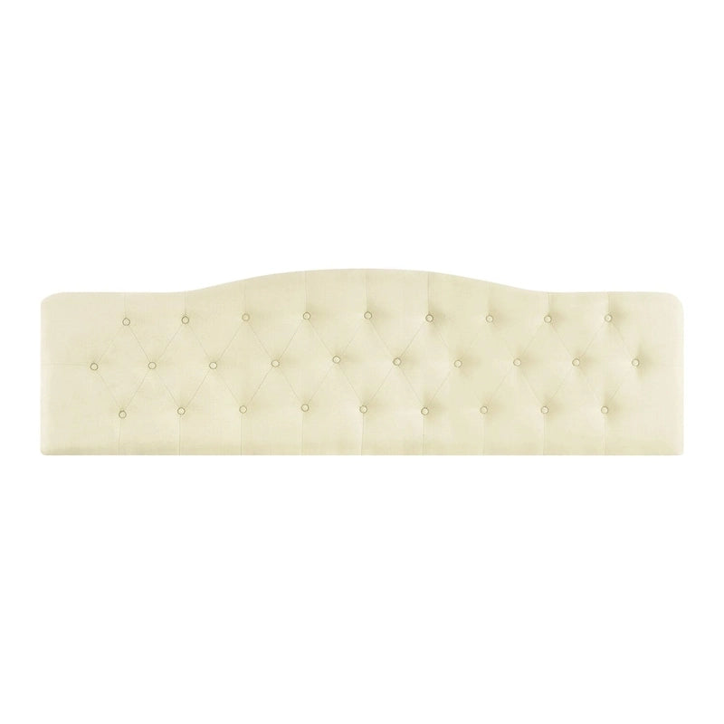 Tête de lit capitonnée en tissu, réglable en hauteur, pour 1 à 2 personnes – Blanc/Gris/Noir/Expresso/Crème