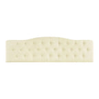 Tête de lit capitonnée en tissu, réglable en hauteur, pour 1 à 2 personnes – Blanc/Gris/Noir/Expresso/Crème