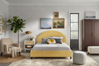 angelo:HOME Ava Mid-Century Upholstered Queen Platfom Bed