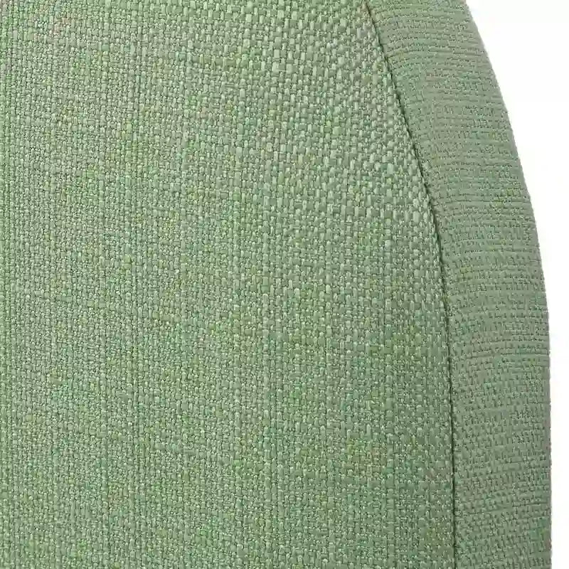 Lit plateforme queen tapissé mi-siècle gris argenté / jaune pâle / vert jonc de mer / blanc