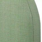 Lit plateforme queen tapissé mi-siècle gris argenté / jaune pâle / vert jonc de mer / blanc