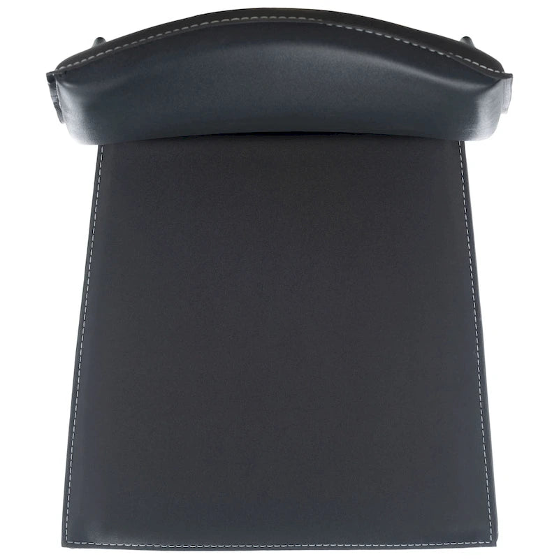 Chaise de salle à manger en similicuir noir, lot de 2
