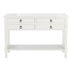 Console 4 tiroirs Blanc / Greige / Noir / Gris vieilli