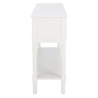 Console 4 tiroirs Blanc / Greige / Noir / Gris vieilli