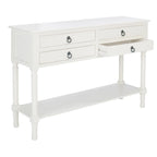 Console 4 tiroirs Blanc / Greige / Noir / Gris vieilli