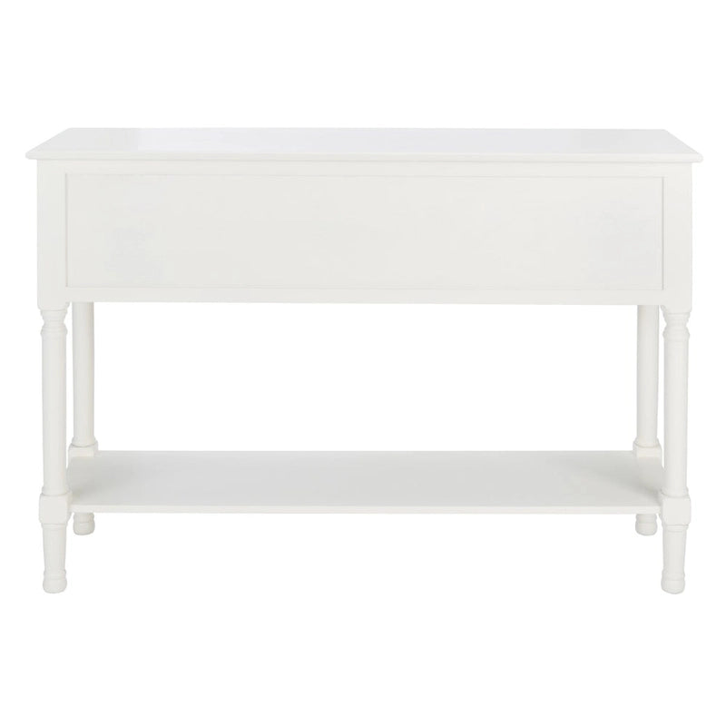 Console 4 tiroirs Blanc / Greige / Noir / Gris vieilli