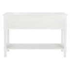 Console 4 tiroirs Blanc / Greige / Noir / Gris vieilli