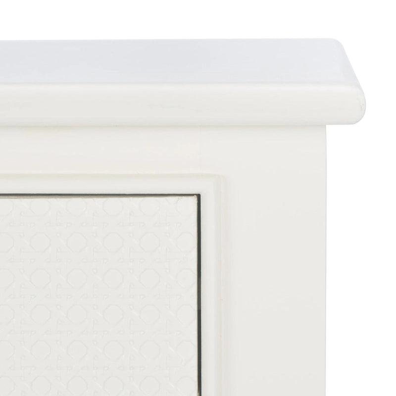 Console 4 tiroirs Blanc / Greige / Noir / Gris vieilli