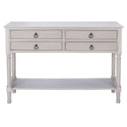Console 4 tiroirs Blanc / Greige / Noir / Gris vieilli