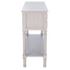 Console 4 tiroirs Blanc / Greige / Noir / Gris vieilli