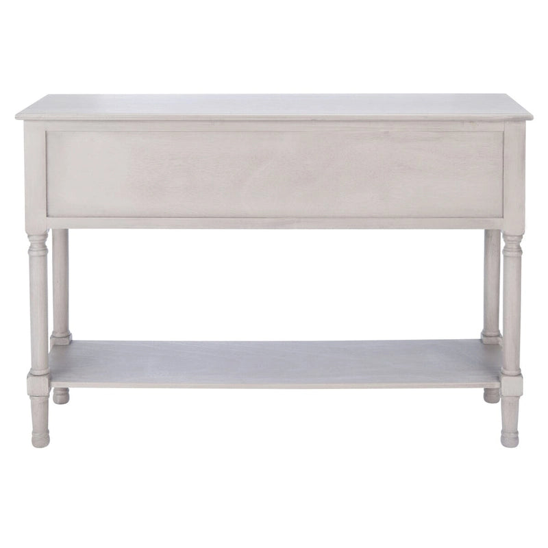 Console 4 tiroirs Blanc / Greige / Noir / Gris vieilli