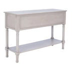 Console 4 tiroirs Blanc / Greige / Noir / Gris vieilli
