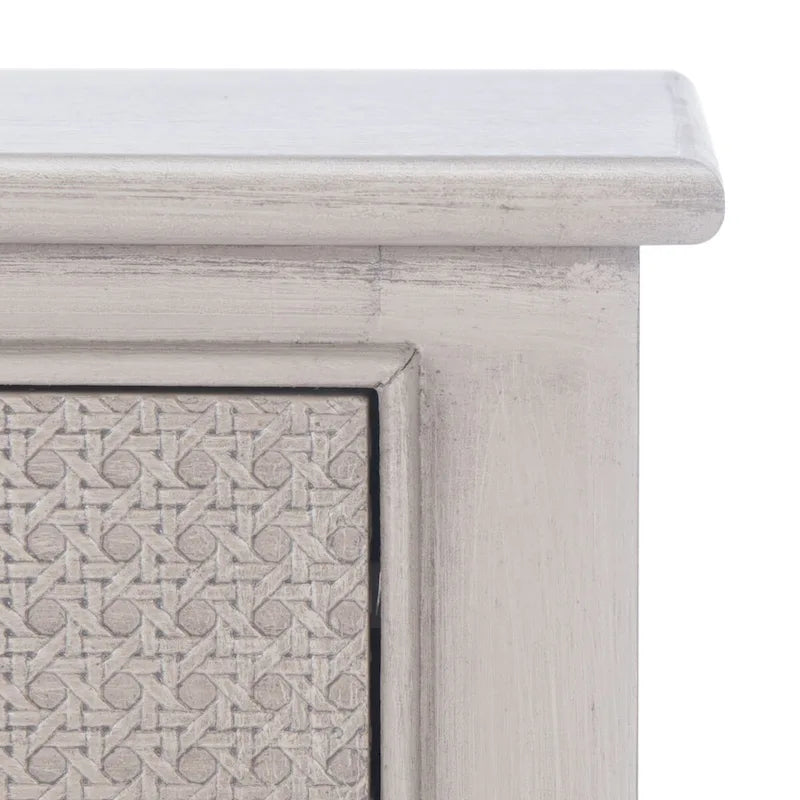 Console 4 tiroirs Blanc / Greige / Noir / Gris vieilli