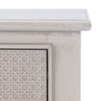 Console 4 tiroirs Blanc / Greige / Noir / Gris vieilli